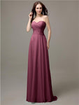 Pretty Sweetheart Chiffon A-line Floor-Length Bridesmaid Dresses