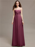 Simple Sweetheart Sleeveless A-line Floor-Length Bridesmaid Dresses