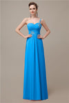 Sweatheart A-line Chiffon One Shoulder Floor-Length Long Bridesmaid Dresses