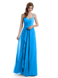 Charming Halter V-neck Floor Lenght Bridesmaid Dresses