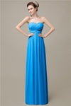 A-line Chiffon Sweetheart Floor-Length Long Bridesmaid Dresses