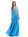 Elegant V-neck Side Slit Floor Length Bridesmaid Dresses