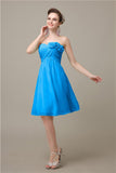 A-line Chiffon Sweetheart Knee-Length Short Bridesmaid Dresses