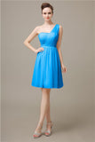 Elegant One-shoulder A-line Knee-Length Bridesmaid Dresses