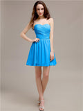 Simple Sweetheart A-Line Short Chiffon Bridesmaid Dresses