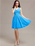 V-Neck Short A-Line Bridesmaid Dresses