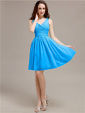 V-Neck Short A-Line Bridesmaid Dresses