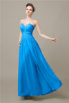 Pretty Strapless Chiffon A-line Floor-Length Bridesmaid Dresses