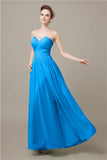 Pretty Strapless Chiffon A-line Floor-Length Bridesmaid Dresses