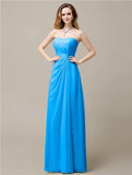 Elegant A-line Chiffon Sweetheart Floor-Length Bridesmaid Dresses