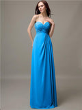 Elegant Sweetheart Chiffon A-line Long Bridesmaid Dresses