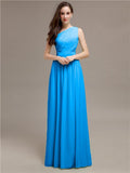 Simple One-Shoulder Sleeveless A-line Chiffon Bridesmaid Dresses