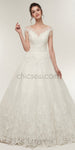 Off the Shoulder A-line Elegant Romantic Dream Long  Wedding Dresses LMX1159