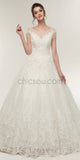Off the Shoulder A-line Elegant Romantic Dream Long  Wedding Dresses LMX1159