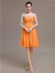 Sweetheart Chiffon A-line Short Bridesmaid Dresses