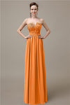 Sweetheart Simple A-line Floor-Length Chiffon Bridesmaid Dresses