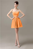 Popular Chiffon A-line Sweetheart Mini Bridesmaid Dresses