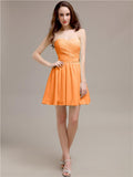 Simple Sweetheart A-Line Short Chiffon Bridesmaid Dresses