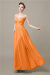 Pretty Strapless Chiffon A-line Floor-Length Bridesmaid Dresses