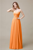 Pretty Chiffon A-line Sweetheart Floor-Length Bridesmaid Dresses