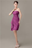 Elegant Sweetheart Chiffon Backless Sheath Bridesmaid Dresses