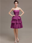 Sweetheart Pleats A-line Short Bridesmaid Dresses