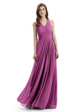 Elegant V-neck Side Slit Floor Length Bridesmaid Dresses