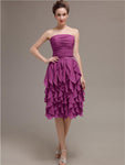 Elegant Strapless Princess A-line Knee-Length Bridesmaid Dresses