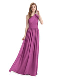 Charming One-shoulder A-line Chiffion Floor-Length Bridesmaid Dresses