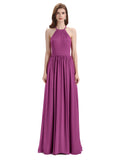 Stunning Chiffon A-line Long Cross-back Bridesmaid Dresses