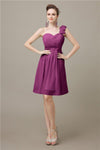 Popular One-shoulder Sweetheart Knee-Length Bridesmaid Dresses