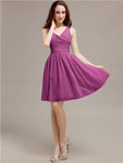 V-Neck Short A-Line Bridesmaid Dresses