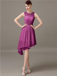 Illusion A-Line Short Bridesmaid Dresses