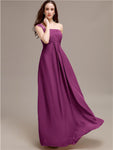 A-line One-shoulder Long Chiffon Bridesmaid Dresses