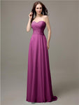 Pretty Sweetheart Chiffon A-line Floor-Length Bridesmaid Dresses