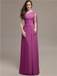 Chiffon A-line One-Shoulder Sleeveless Floor-Length Bridesmaid Dresses