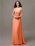 Unique One-shoulder Sleeveless A-line Floor-Length Bridesmaid Dresses