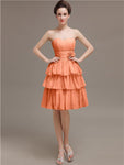 Sweetheart Pleats A-line Short Bridesmaid Dresses