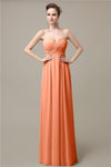 Simple A-line Sweetheart Chiffon Floor-Length Long Bridesmaid Dresses