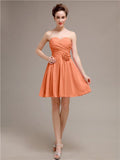 Sweetheart A-Line Short Chiffon Bridesmaid Dresses