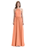 Stunning Chiffon A-line Long Cross-back Bridesmaid Dresses