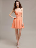 Simple Sweetheart A-Line Short Chiffon Bridesmaid Dresses