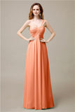 Pretty A-line Chiffon One-Shoulder Floor-Length Bridesmaid Dresses