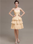 Sweetheart Pleats A-line Short Bridesmaid Dresses