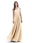 Elegant V-neck Side Slit Floor Length Bridesmaid Dresses