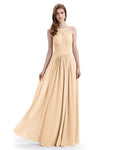 Charming Halter Floor Length Bridesmaid Dresses