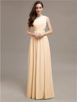 Simple One-Shoulder Sleeveless A-line Chiffon Bridesmaid Dresses