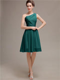 Pretty One-shoulder A-line Knee-Length Bridesmaid Dresses