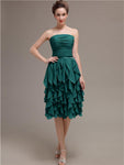 Elegant Strapless Princess A-line Knee-Length Bridesmaid Dresses