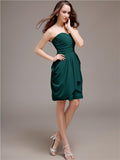 Sweetheart Short Sheath Knee length Bridesmaid Dresses